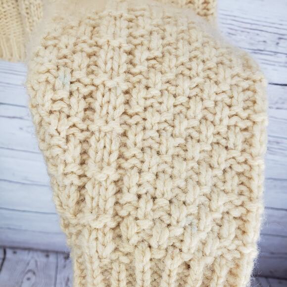 Wool Kodel by Campus Vintage Cream Wool blend Knit Sweater Size Medium - Picture 10 of 14
